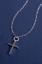 Load image into Gallery viewer, Moissanite Cross Pendant Platinum-Plated Necklace
