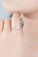 Load image into Gallery viewer, 1 Carat Moissanite 4-Prong Side Stone Ring
