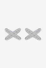 Load image into Gallery viewer, 925 Sterling Silver X-Shape Moissanite Earrings
