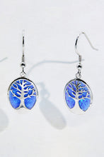 Load image into Gallery viewer, Opal Blue Platinum-Plated Drop Earrings
