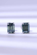 Load image into Gallery viewer, 2 Carat Moissanite Stud Earrings in Green
