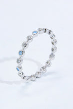 Load image into Gallery viewer, 925 Sterling Silver Zircon and Natural Moonstone Ring
