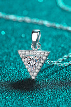Load image into Gallery viewer, 925 Sterling Silver Triangle Moissanite Pendant Necklace
