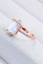Load image into Gallery viewer, 925 Sterling Silver Square Moonstone Ring
