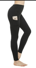 Load image into Gallery viewer, SOLID BLACK COMPRESSION LEGGINGS
