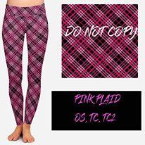 Load image into Gallery viewer, PINK PLAID LEGGINGS
