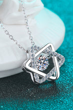 Load image into Gallery viewer, Moissanite Rhodium-Plated Chain-Link Necklace
