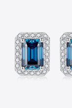 Load image into Gallery viewer, 2 Carat Moissanite Stud Earrings in Indigo
