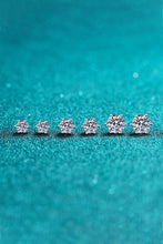 Load image into Gallery viewer, 925 Sterling Silver 6-Prong 2 Carat Moissanite Stud Earrings
