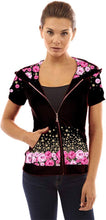 Load image into Gallery viewer, PINK ROSE- SHORT SLEEVE HOODED JACKET
