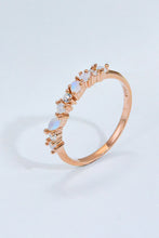 Load image into Gallery viewer, Moonstone and Zircon Decor Ring
