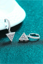 Load image into Gallery viewer, Moissanite Triangle Drop Earrings

