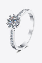 Load image into Gallery viewer, Moissanite Rhodium-Plated Snowflake Ring
