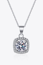 Load image into Gallery viewer, Moissanite Square Pendant Chain Necklace
