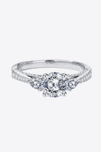 Load image into Gallery viewer, 1 Carat Moissanite 4-Prong Side Stone Ring
