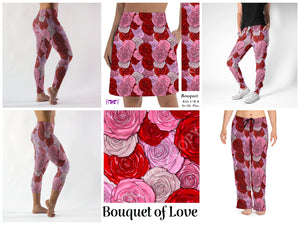 Bouquet of Love leggings, Capris, Full and Capri length loungers and joggers Preorder #1222