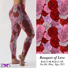 Load image into Gallery viewer, Bouquet of Love leggings, Capris, Full and Capri length loungers and joggers Preorder #1222
