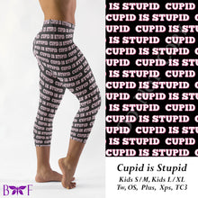Load image into Gallery viewer, Cupid Is Stupid leggings, Capris, Full and Capri length loungers and joggers Preorder #1222
