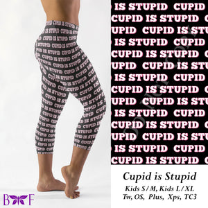 Cupid Is Stupid leggings, Capris, Full and Capri length loungers and joggers Preorder #1222