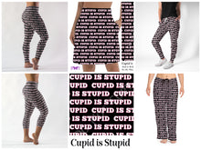 Load image into Gallery viewer, Cupid Is Stupid leggings, Capris, Full and Capri length loungers and joggers Preorder #1222
