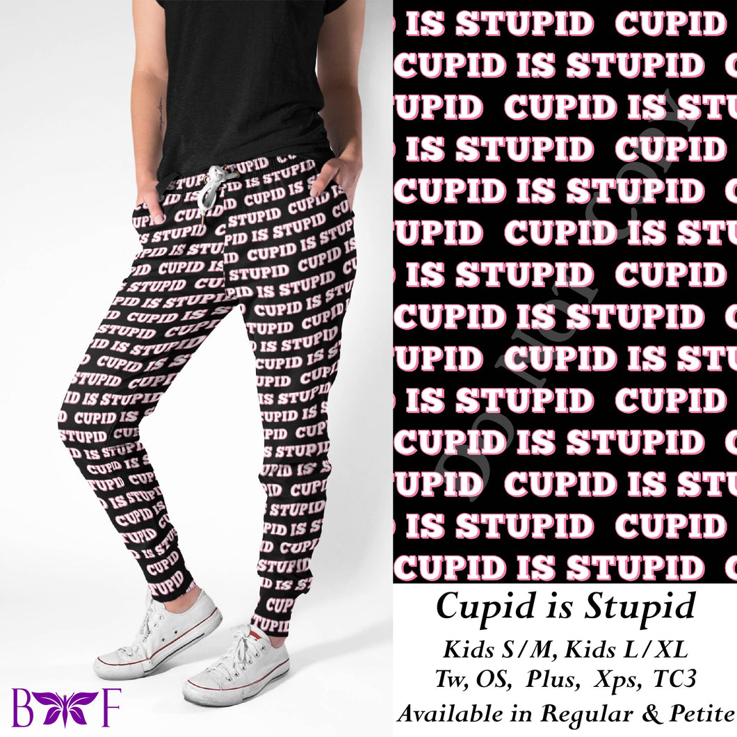 Cupid Is Stupid leggings, Capris, Full and Capri length loungers and joggers Preorder #1222