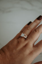 Load image into Gallery viewer, Paula Princess Cut Rose Gold Plated Ring
