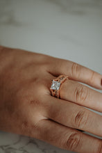 Load image into Gallery viewer, Paula Princess Cut Rose Gold Plated Ring
