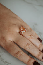 Load image into Gallery viewer, Nate Champagne Rose Gold Pear Cut Ring
