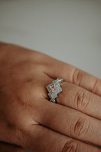 Load image into Gallery viewer, Rhian Pink Gemstone Princess Cut Sterling Silver Ring
