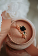 Load image into Gallery viewer, Kinsley Black Princess Cut Gem in Rose Gold
