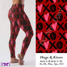 Load image into Gallery viewer, Hugs &amp; Kisses leggings, Capris, Full and Capri length loungers and joggers Preorder #1222
