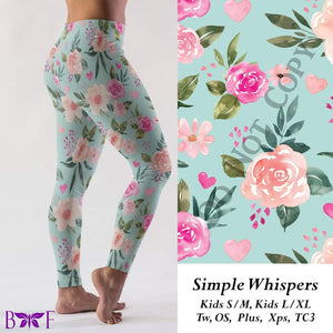 Simple Whispers leggings, Capris, Full and Capri length loungers and joggers Preorder #1222