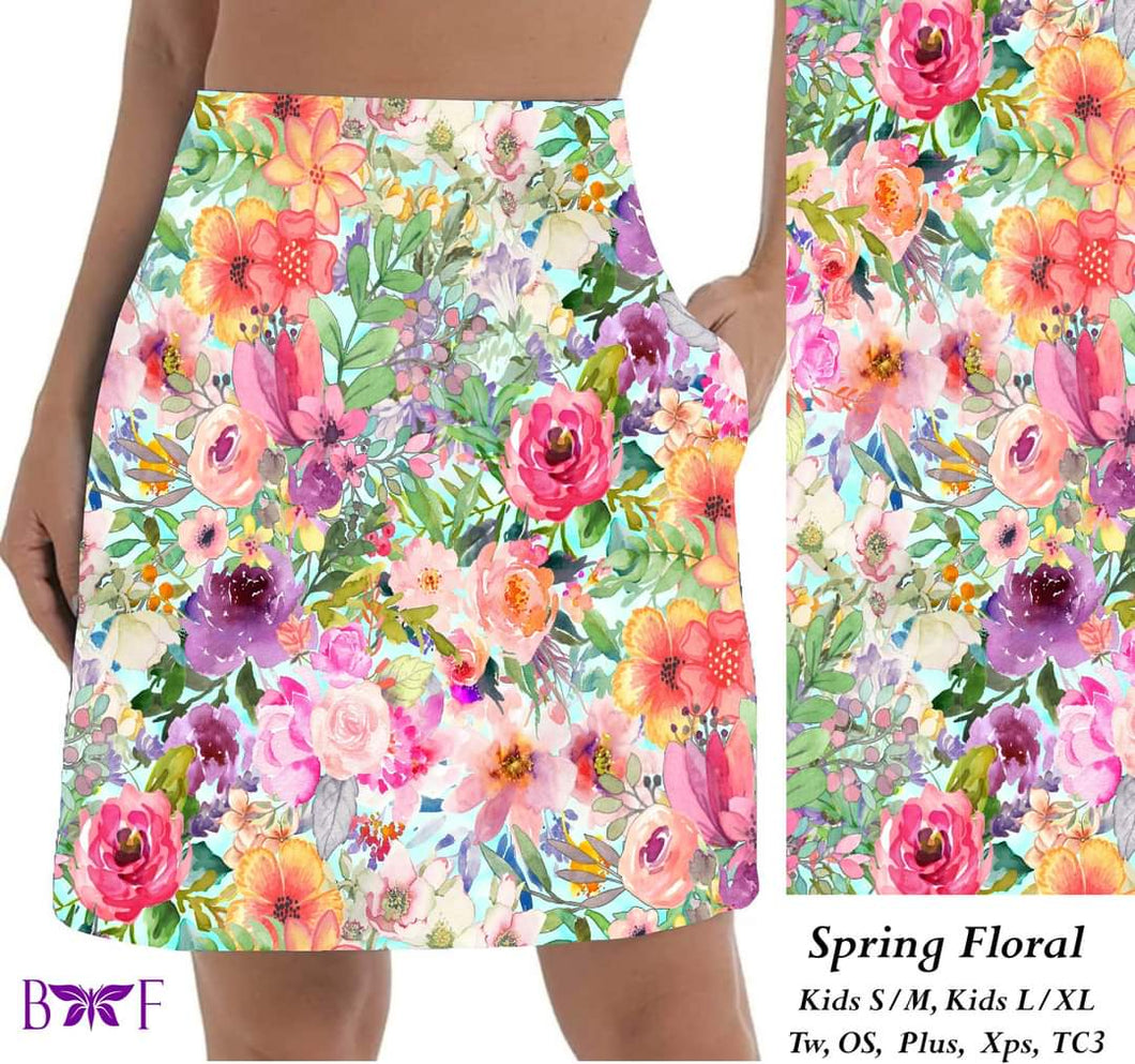 Spring Floral skort preorder #1222