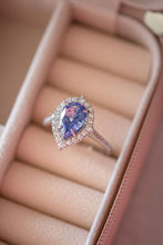 Load image into Gallery viewer, Emory Tanzanite Pear Cut Sterling Silver Ring
