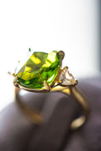 Load image into Gallery viewer, Camila Emerald Oval Cut Gold Ring

