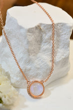 Load image into Gallery viewer, Natural Moonstone 18K Rose Gold-Plated 925 Sterling Silver Necklace
