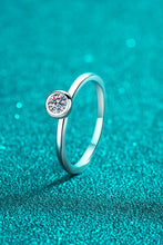 Load image into Gallery viewer, Moissanite Rhodium-Plated Solitaire Ring
