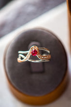 Load image into Gallery viewer, Cora Pink Gemstone Two-Toned Silver Ring
