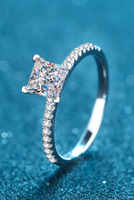 Load image into Gallery viewer, Rhodium-Plated 2 Carat Moissanite Four-Prong Ring
