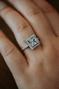 Tana Princess Cut Sterling Silver Ring