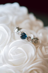 Oliver Sapphire Heart Silver Ring