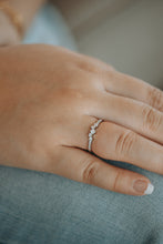 Load image into Gallery viewer, Durham Dainty Stones Sterling Band Silver Ring
