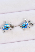 Load image into Gallery viewer, Opal Turtle Platinum-Plated Stud Earrings
