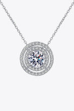 Load image into Gallery viewer, Moissanite Round Pendant Rhodium-Plated Necklace
