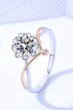 Load image into Gallery viewer, Moissanite and Zircon Contrast Crisscross Ring
