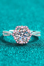 Load image into Gallery viewer, 1 Carat Moissanite Flower-Shaped Crisscross Ring
