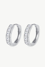 Load image into Gallery viewer, Always Chic Sterling Silver Moissanite Huggie Earrings
