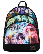 Load image into Gallery viewer, Harry Potter Trilogy Triple Pocket Mini Backpack
