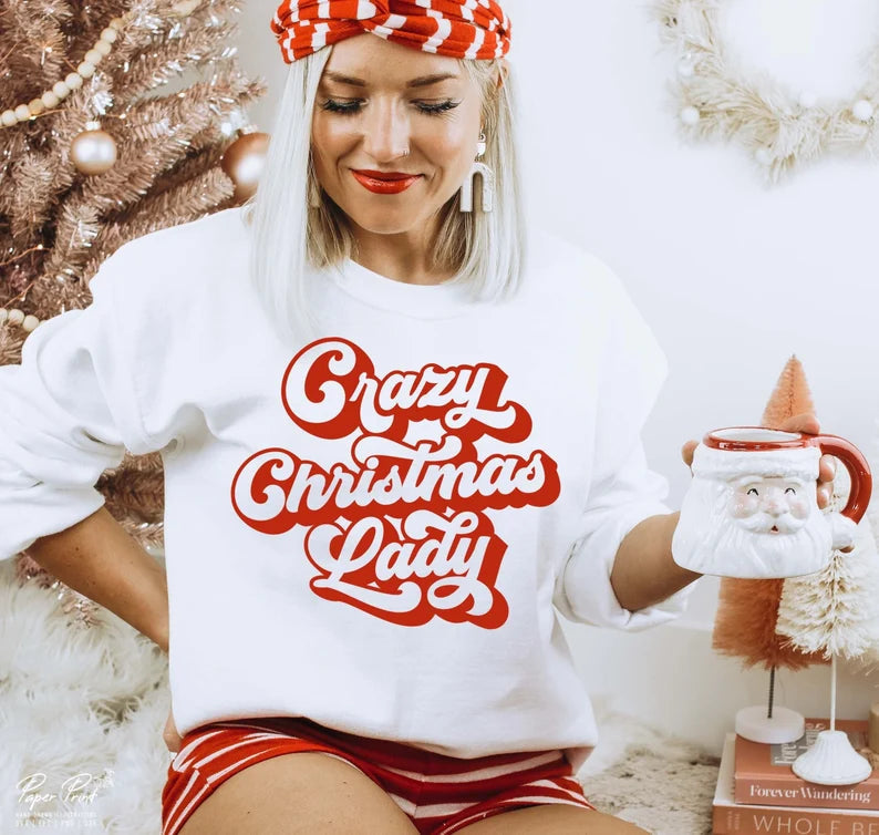 Crazy Christmas lady