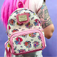 Load image into Gallery viewer, Disney Princess Floral Tattoo Mini Backpack
